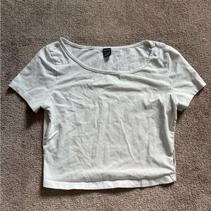 SHEIN Cream Short Sleeve Tee